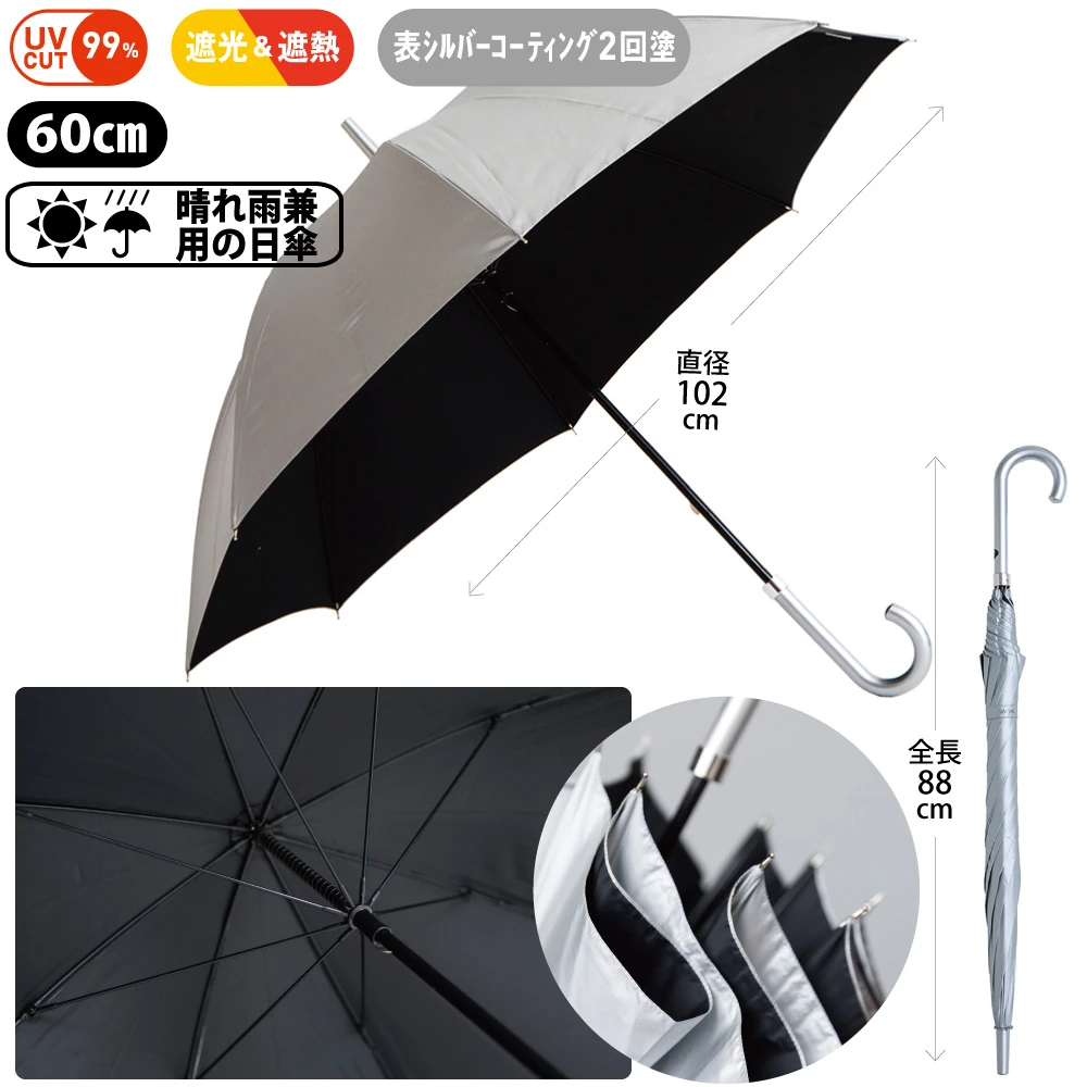 ウォーターフロントの銀行員の日傘60cm（長傘）