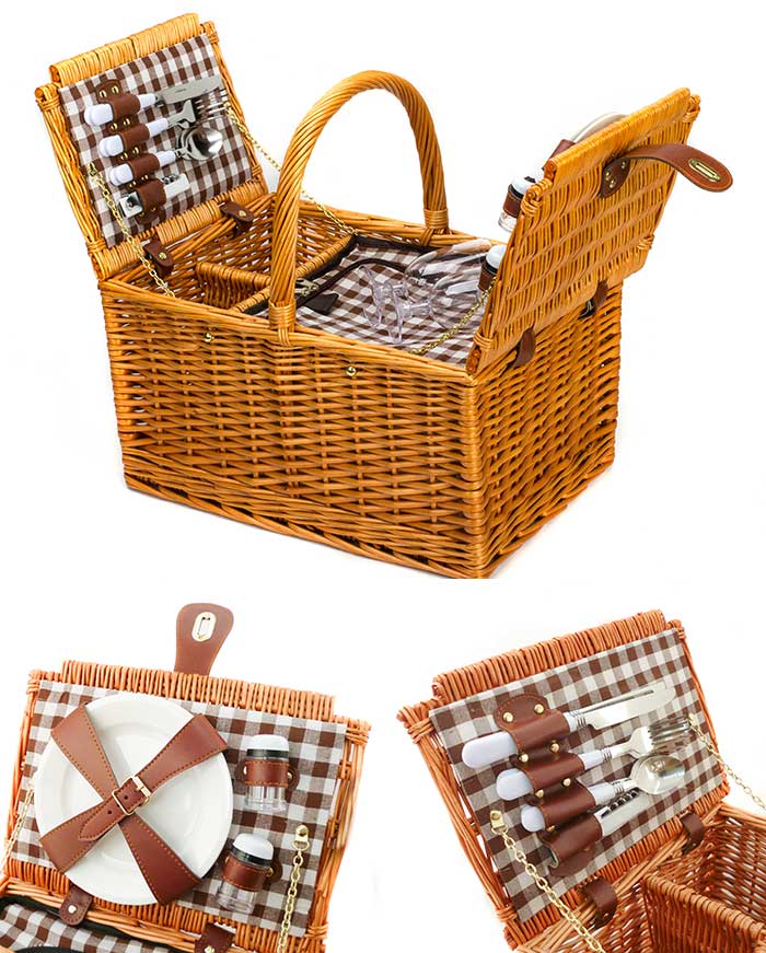 ピクニックバスケット両開きタイプ