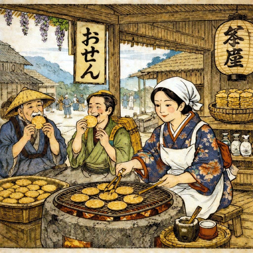 おせんさんと草加せんべいの由来