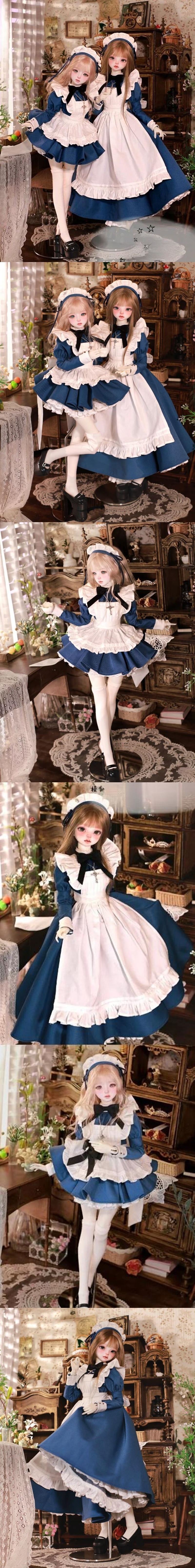予約終了】12月31日まで！1/4MDD可愛らしいメイド服セット(青) | 予約
