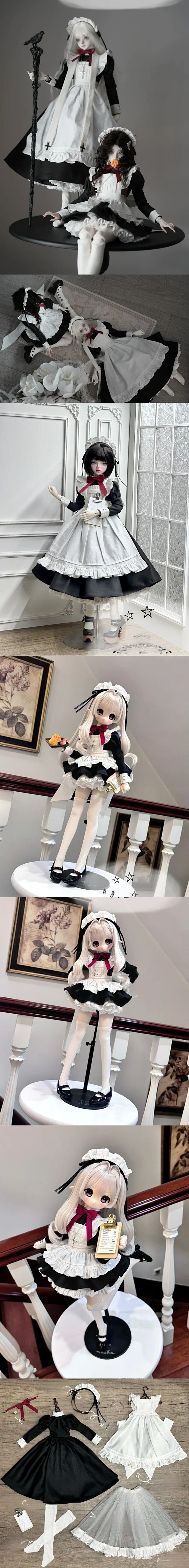 予約終了】12月31日まで！1/4MDD可愛らしいメイド服セット(黒) | 予約