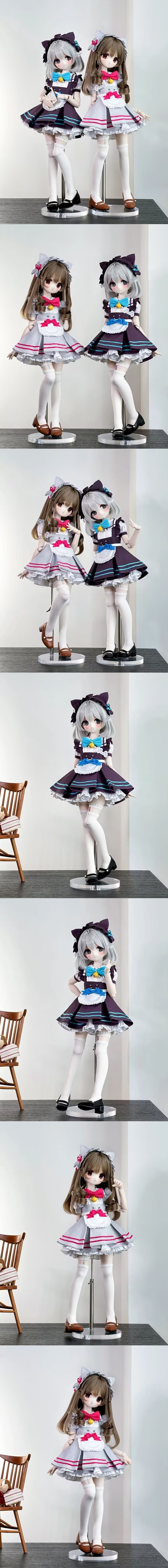 予約販売中】7月20日まで！2色☆1/4MDDドール用ネコメイドカフェ風服