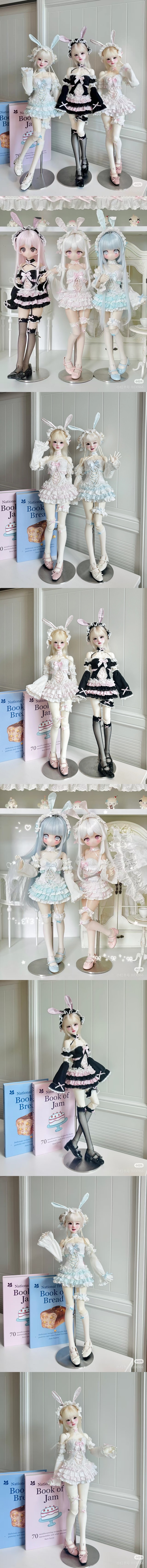 予約終了 2026.9.29了】☆1/4 MSDドール用ウサギメイド服セット | 予約 予約終了 2026.9.29了】☆1/4 MSDドール用ウサギメイド服セット | 予約
