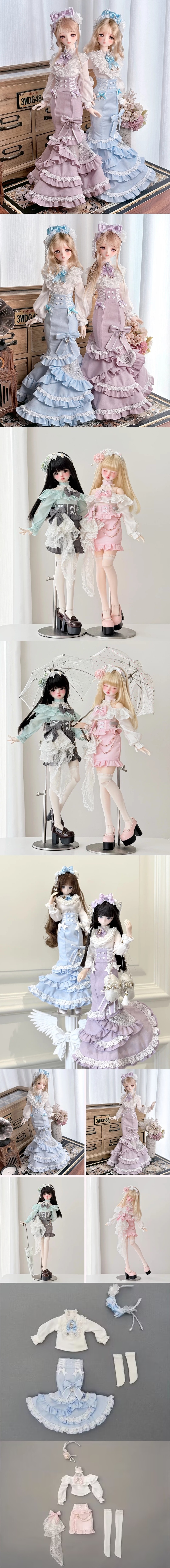 予約販売中】10月31日まで！4色☆1/4MDD, MSDなどドール用ドレスセット