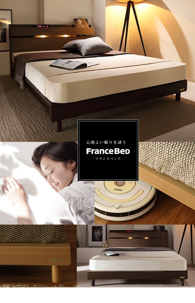フランスベッド フランスベッド ライト・棚付きベッド-ウォーレン