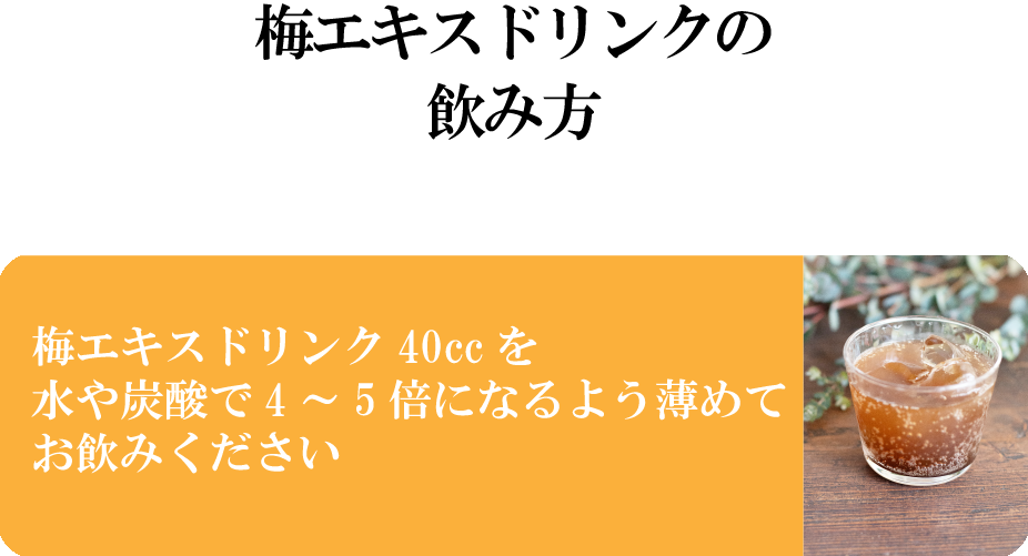 梅エキスドリンク飲み方