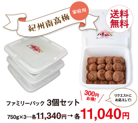 復刻 ファミリーパック3個セット