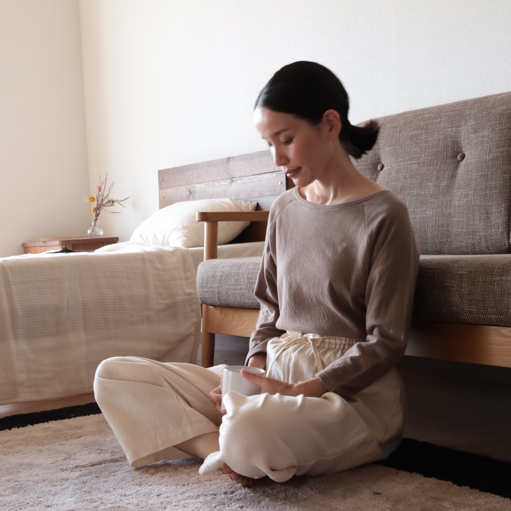 setセトウチリズム_7分丈ラグランTシャツ／オーガニックコットン