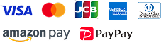 VISA, MASTERCARD, JCB, AMERICAN EXPRESS, Diners Club, Amazon Pay, PayPay