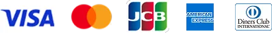 VISA, Mastercard, JCB, AMERICAN EXPRESS, DinersClub