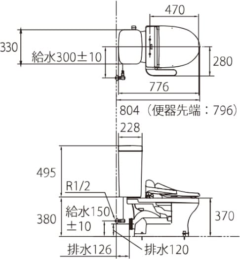 TOTO 【CFS366BP】 CFS366組み合わせ便器 壁排水120mm 手洗いなし