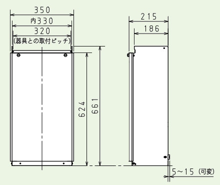 商品寸法図 【HCPH-1EM 650L】
