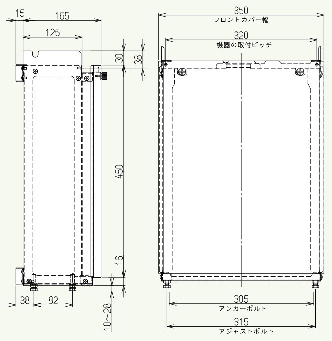 UOP-Y201(2)A-UW 寸法図