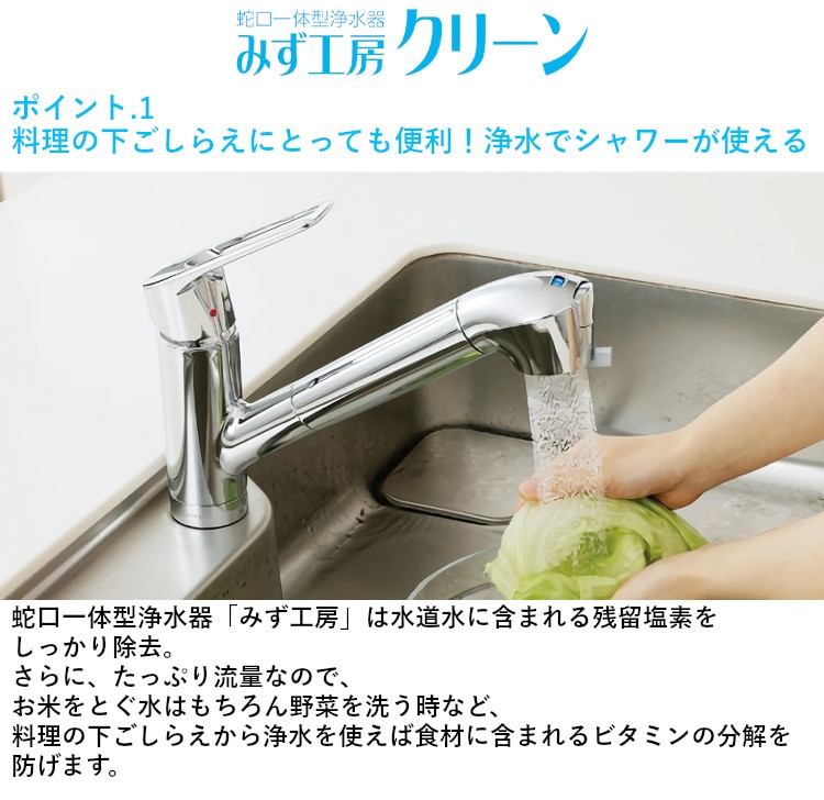 タカギ浄水付きシングルレバー水洗金具 水栓金具 シングルレバー 