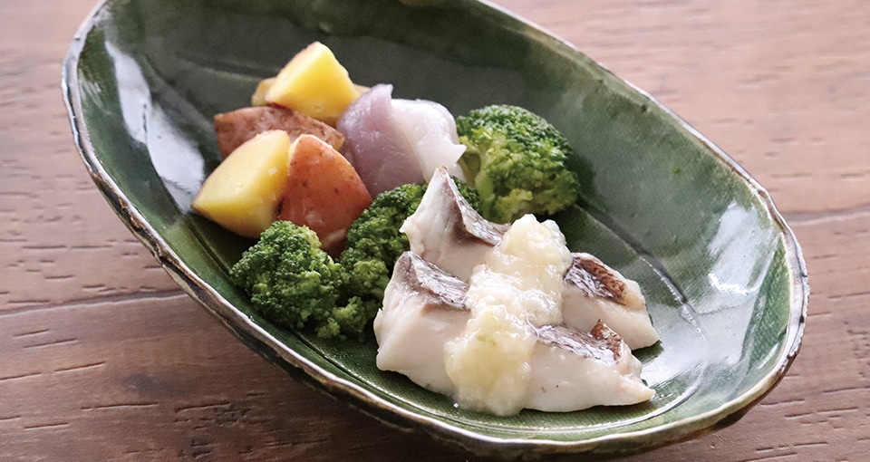 真鯛のふわふわ蒸し＆地場野菜の蒸し炒め