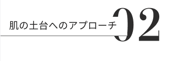 肌の土台へへのアプローチ