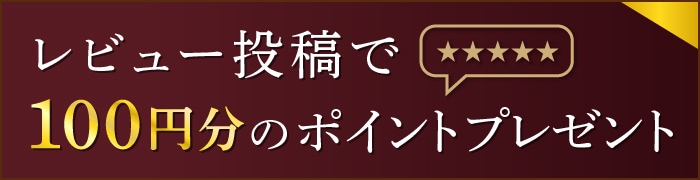 レビュー投稿で100円分のポイントプレゼント