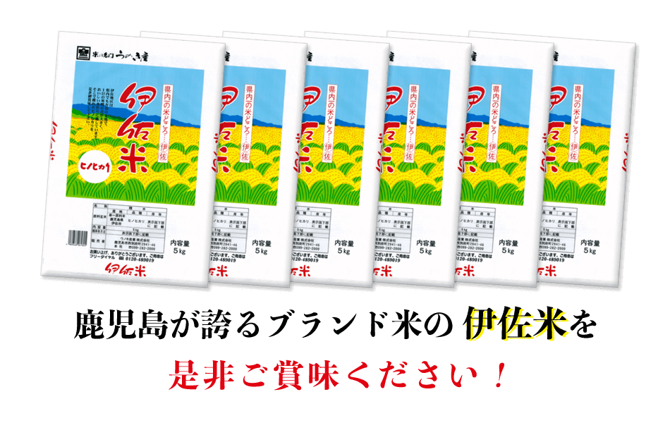 鹿児島が誇るブランド米の 伊佐米を是非ご賞味ください！