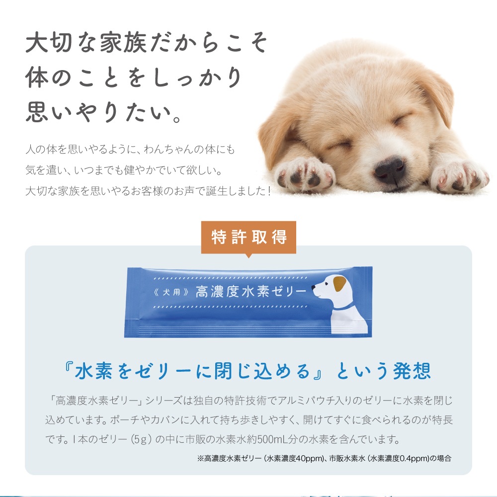 高濃度水素ゼリー犬用 120本入り | 【公式】Shinryo Healthcare