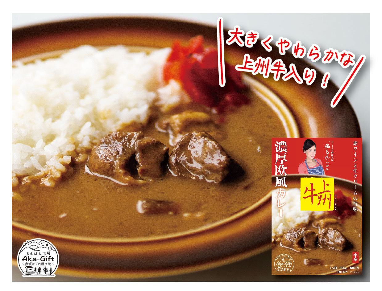 一条もんこ先生監修のレトルトカレーと福神漬のセット【お漬物の