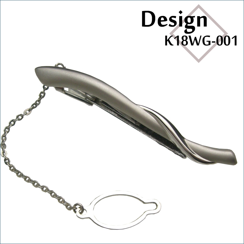 ホワイトゴールドネクタイピン K18WG-001｜貴金属ネクタイピン通販専門 