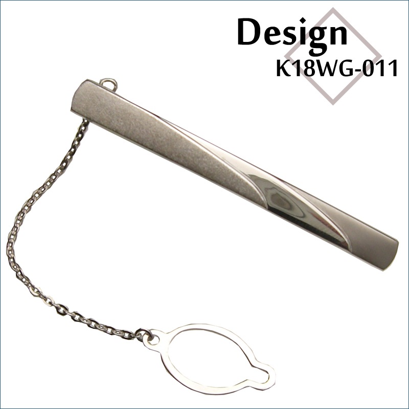 ホワイトゴールドネクタイピン K18WG-011｜貴金属ネクタイピン通販専門 