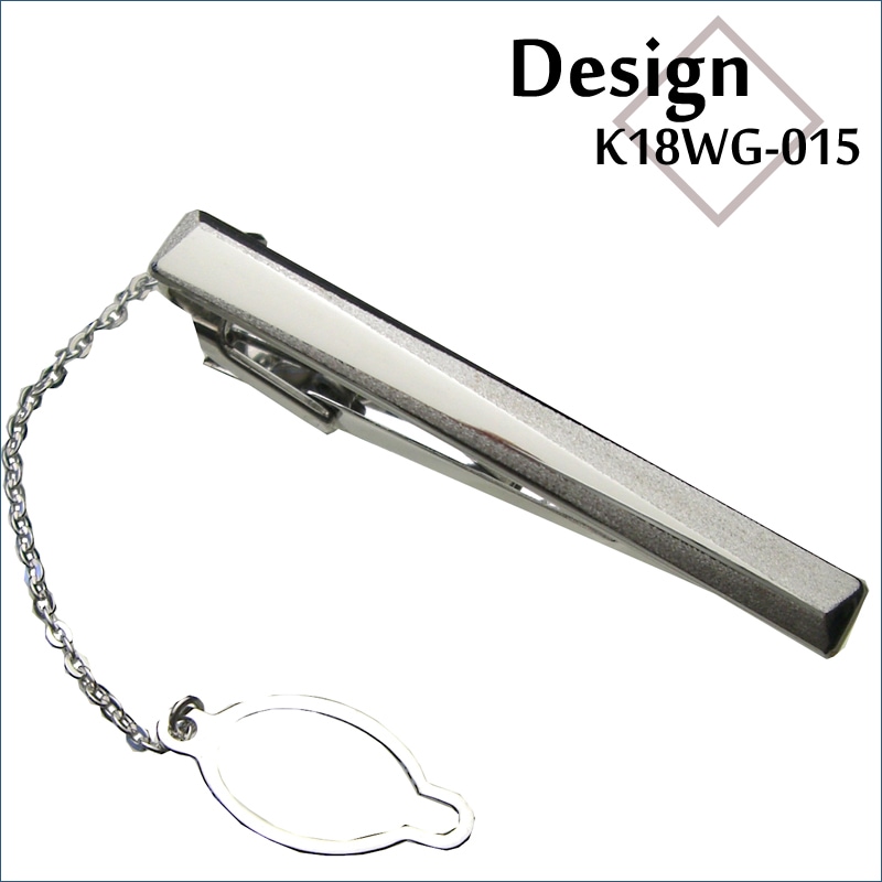 ホワイトゴールドネクタイピン K18WG-015｜貴金属ネクタイピン通販専門