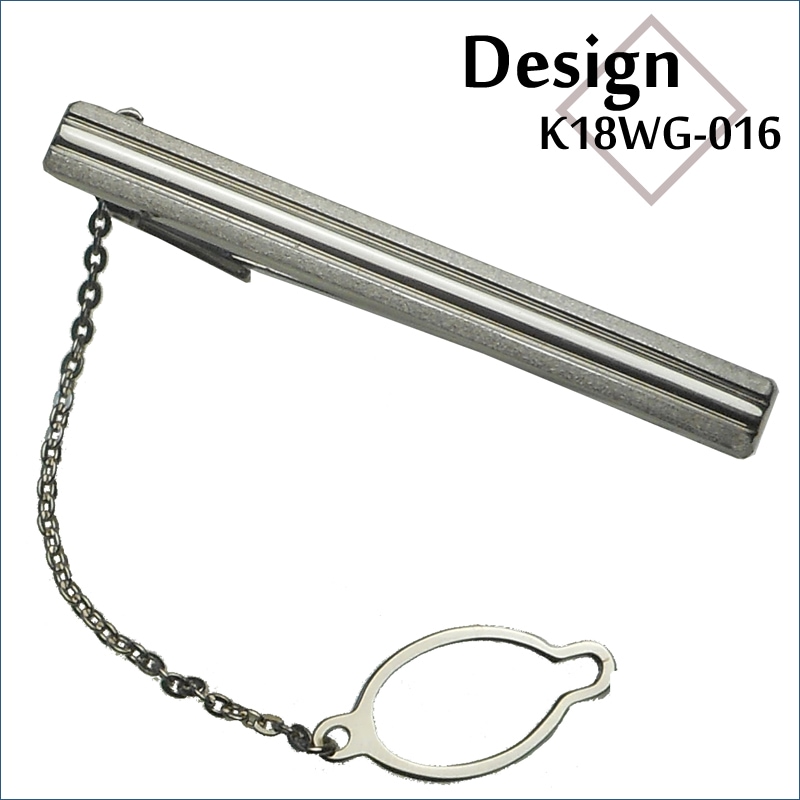 ホワイトゴールドネクタイピン K18WG-016｜貴金属ネクタイピン通販専門 