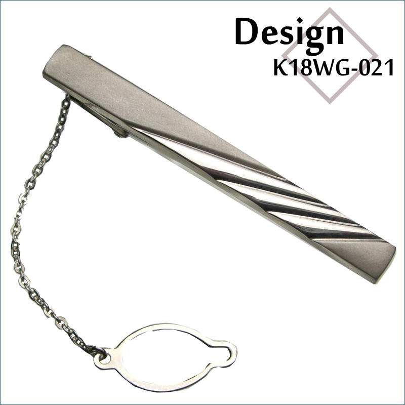 ホワイトゴールドネクタイピン K18WG-021｜貴金属ネクタイピン通販専門 