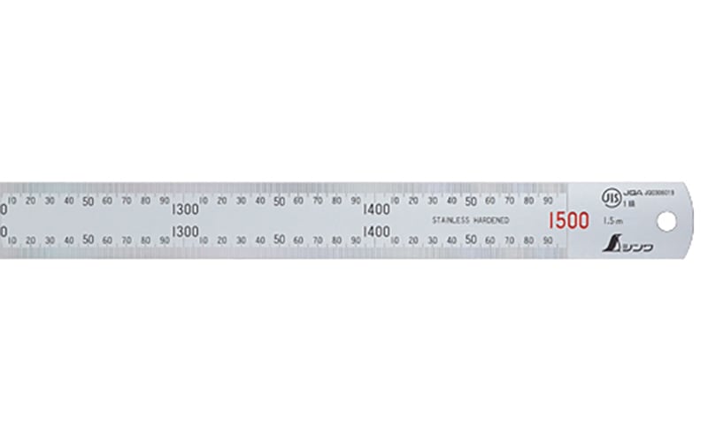 直尺 ステン １５㎝ 赤数字入 ＪＩＳ | 直尺・マシンスケール,直尺