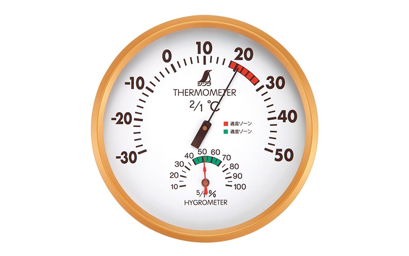 温湿度計 Ｕ－３ 丸型 ６．５㎝ | 温度計・湿度計・環境測定器,温湿度計 丸型 | シンワオンラインショップ