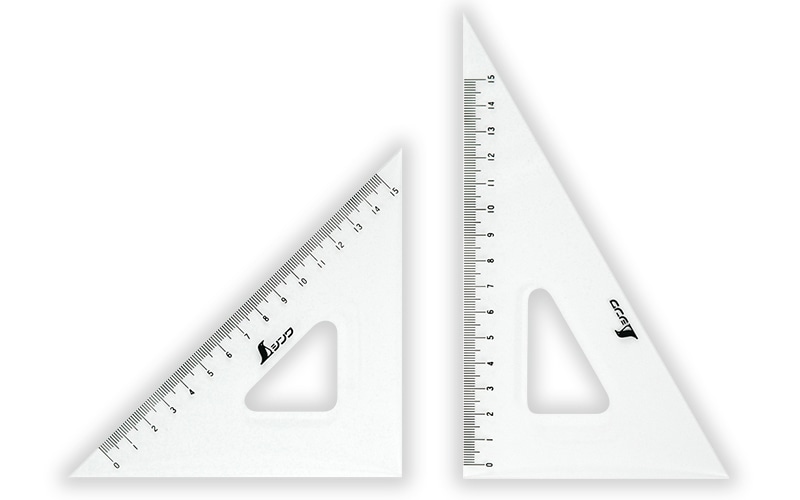 三角定規 アクリル製 ２４㎝ ２枚組 | 製図用品,三角定規 アクリル製