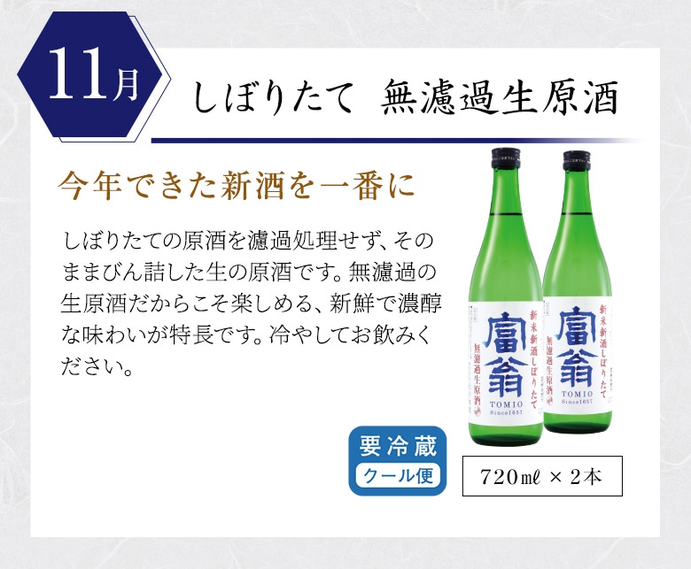 11月 しぽりたて 無濾過生原洒