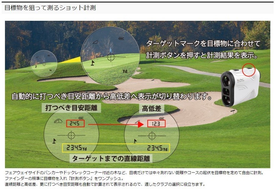 Laser Sniper X1 Fit2 1000 【公式通販】Shot Navi ショットナビ / レーザー距離計