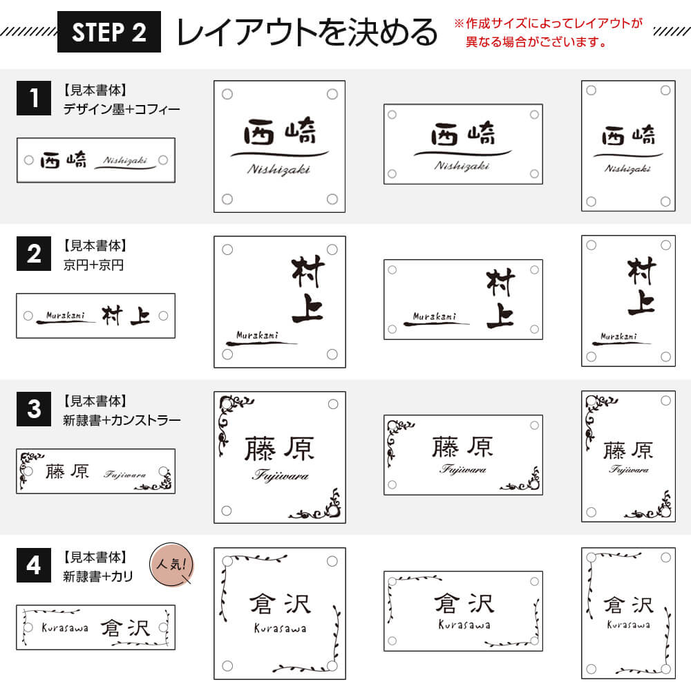 レイアウトを決める