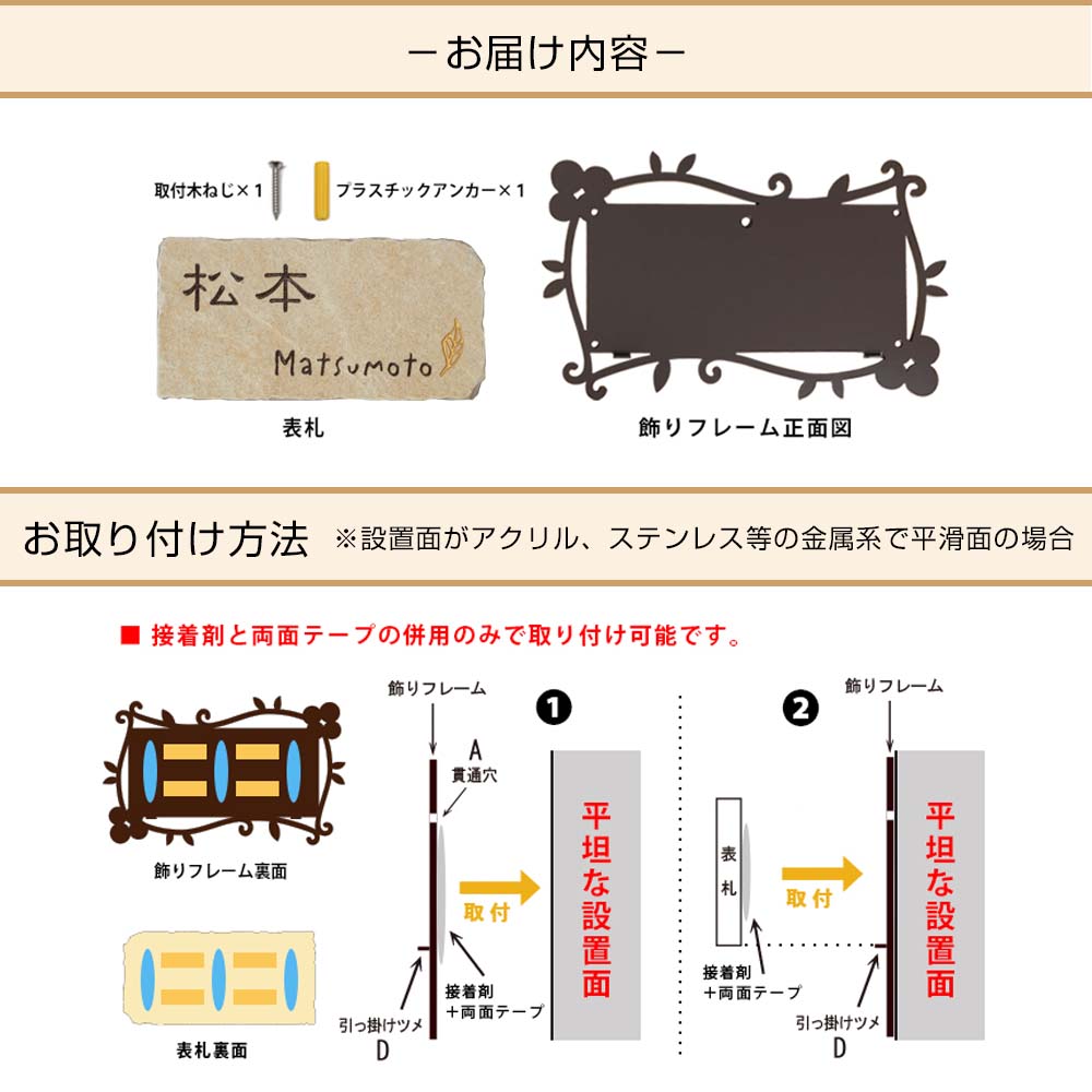 お届け内容と取り付けについて