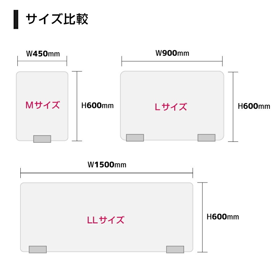 飛沫防止 超軽量 プラダン パーテーション Lサイズ 『5枚セット