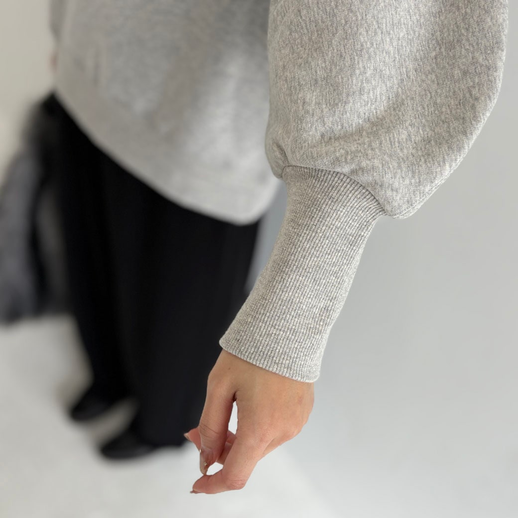 ウルトラブラッシュ裏起毛ドルマンカーブスリーブトレーナー＿着心地