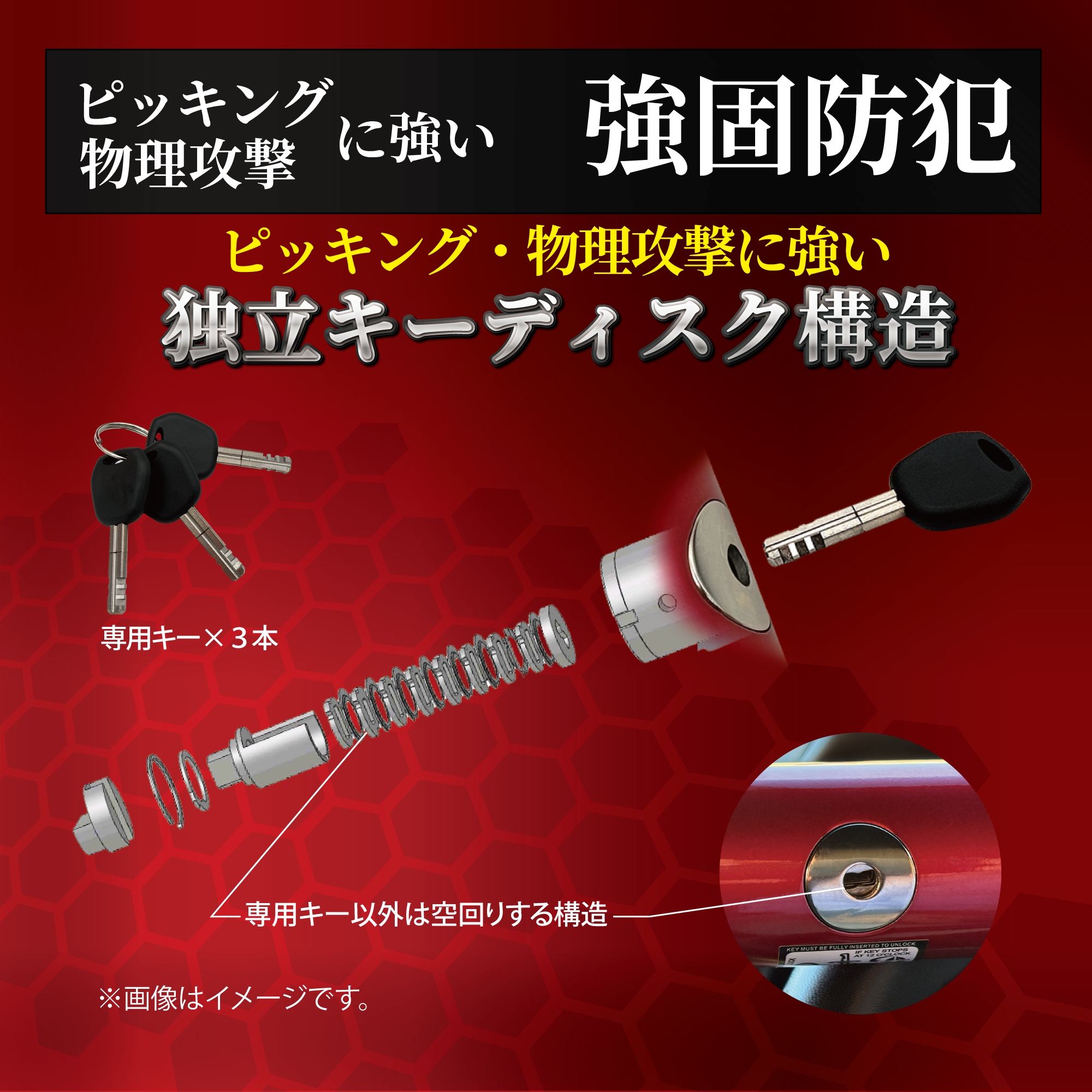 新発売】加藤電機 HORNETハンドルロック LH-7MR | ハンドルロック