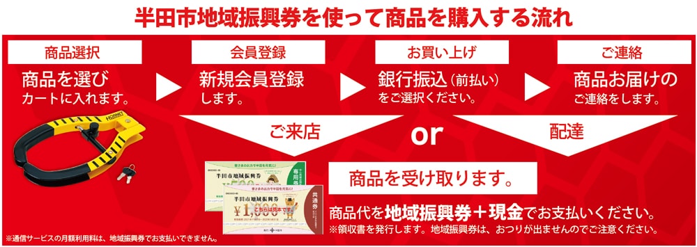 ４月３０日（土）まで延長！半田市地域振興券 中小規模店(500円)と共通券(1,000円)ご利用できます。