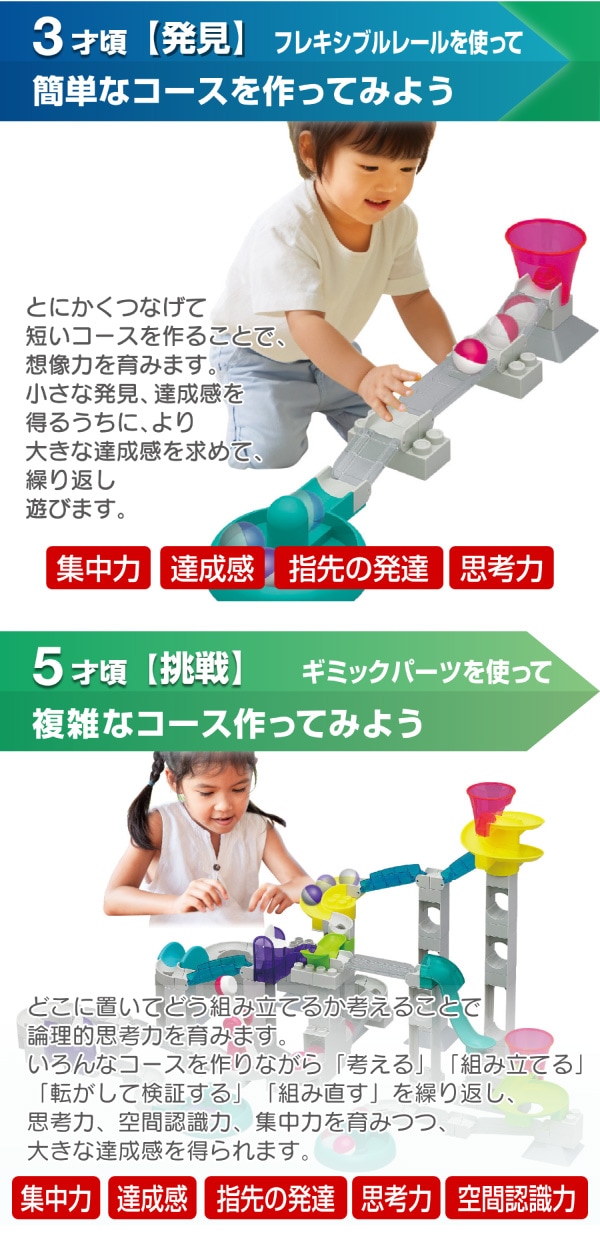 コロコロコースター flex+ コロコロ 長い おもちゃ 10月上旬に発売予定の新製品 コロコロコースターFLEX を 初出しお披露目 おもちゃショーで 逆タイムアタック に挑戦するイベントを開催 2024年8月29日 木 9月1日 日 おもちゃショー内トイローヤルブースにて ローヤル株式会社