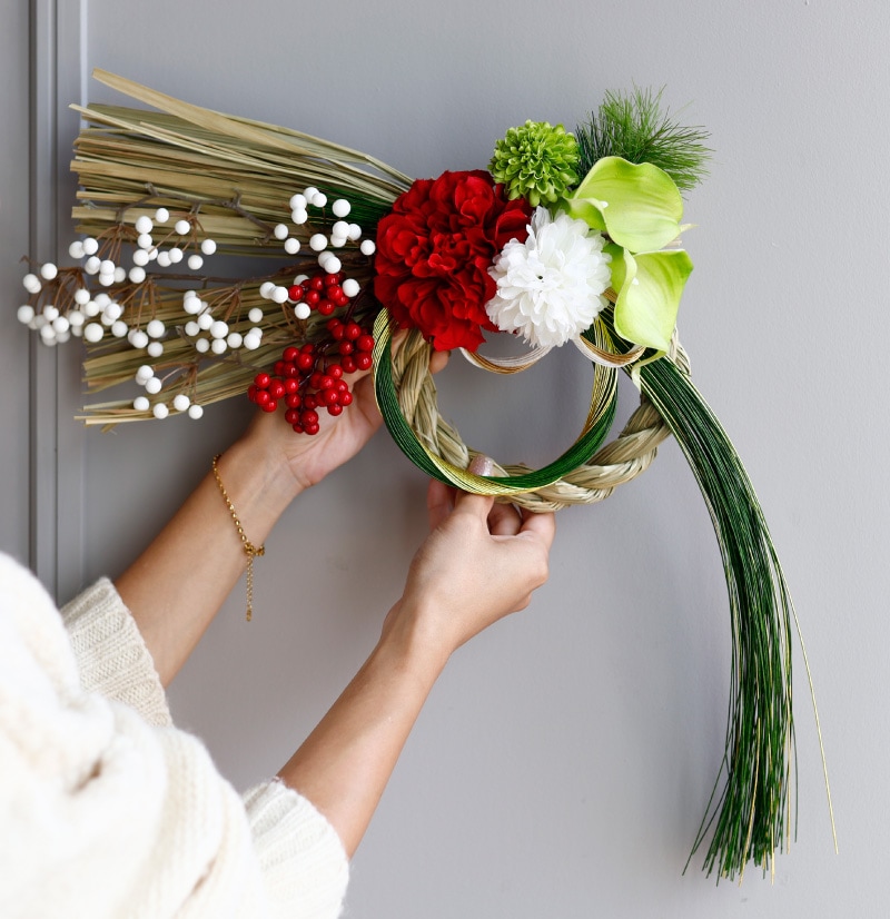 上品なデザインのしめ縄飾り