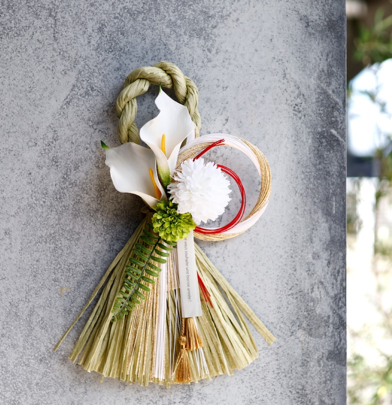 ナチュラルなデザインのしめ縄飾り