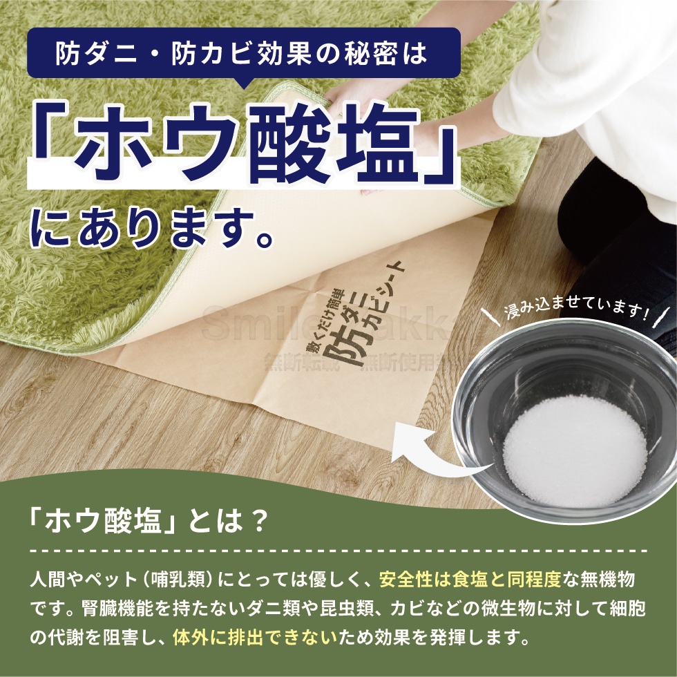 敷くだけ簡単防ダニ防カビシート 1畳用・3畳用・6畳用 敷くだけ簡単防ダニ防カビシート 1畳用・3畳用・6畳用