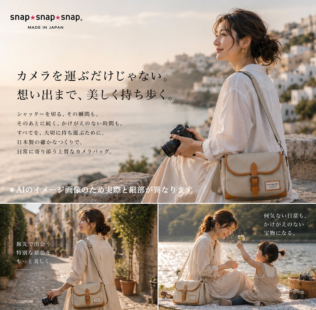 カメラバッグ ☆Light STAR☆ SAND BEIGE | カメラバッグ | snap☆snap