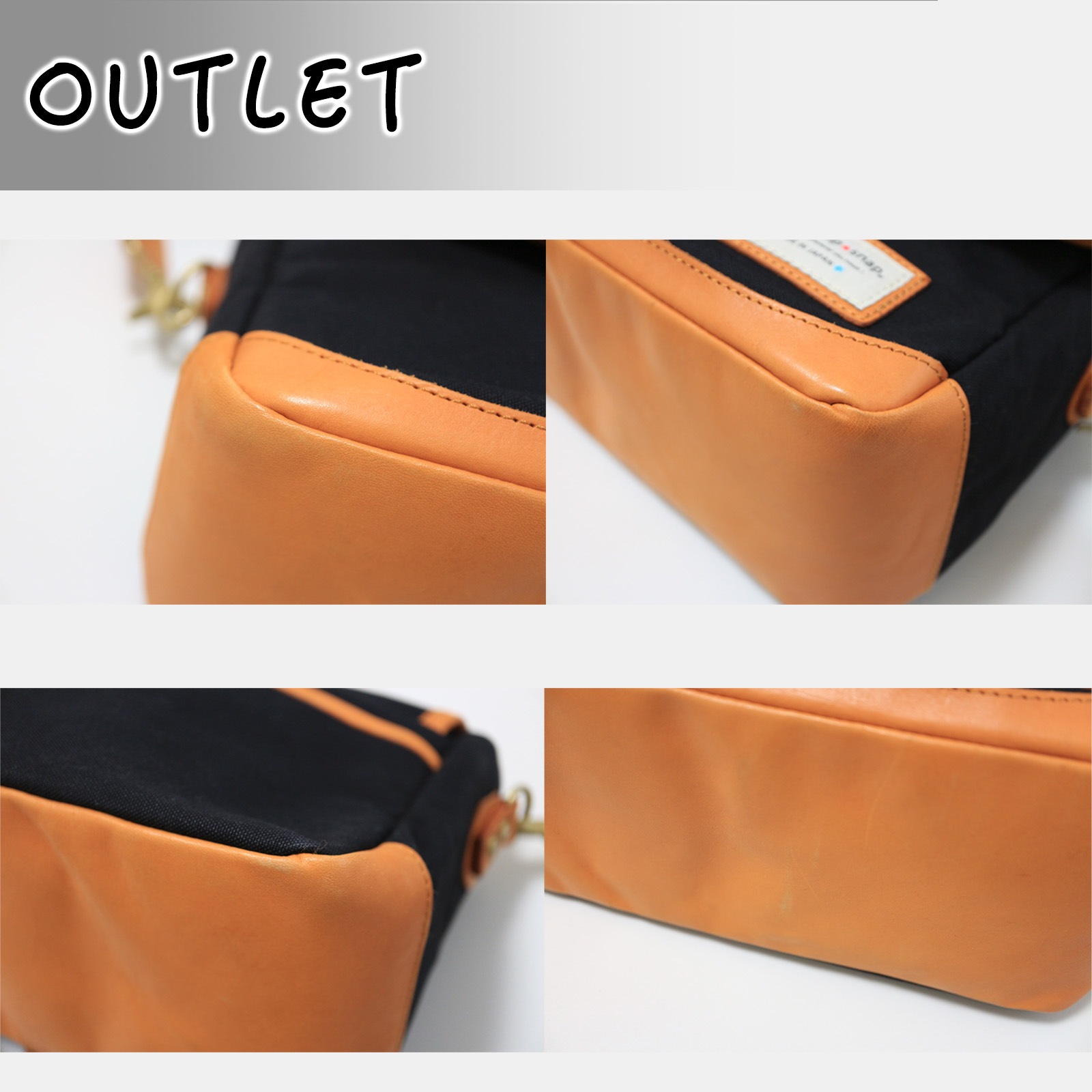 【OUTLET No.11】カメラバッグ ★1st STAR★ BLACK-snap★snap★snap