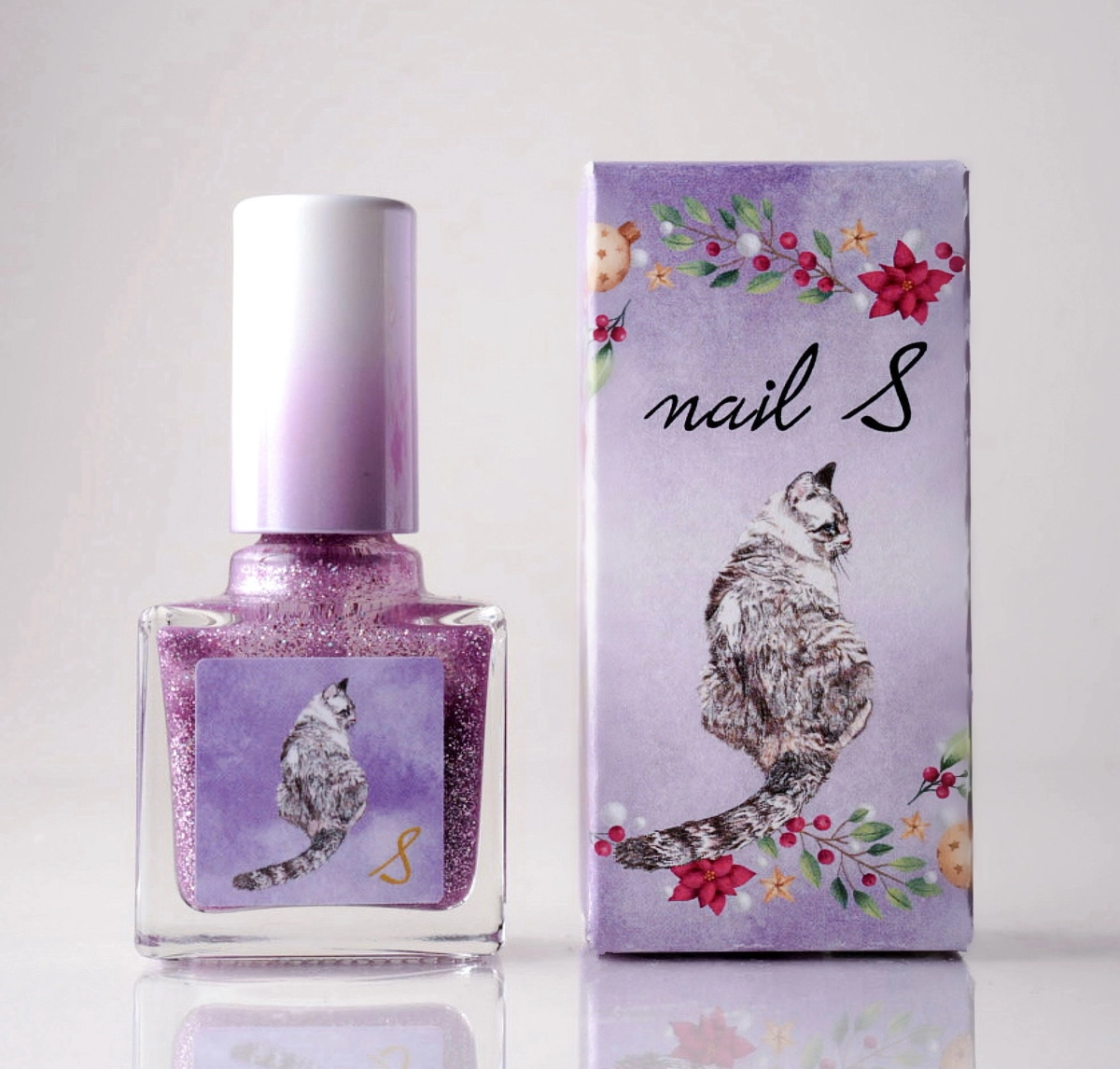 ネイルエス　purple snowing