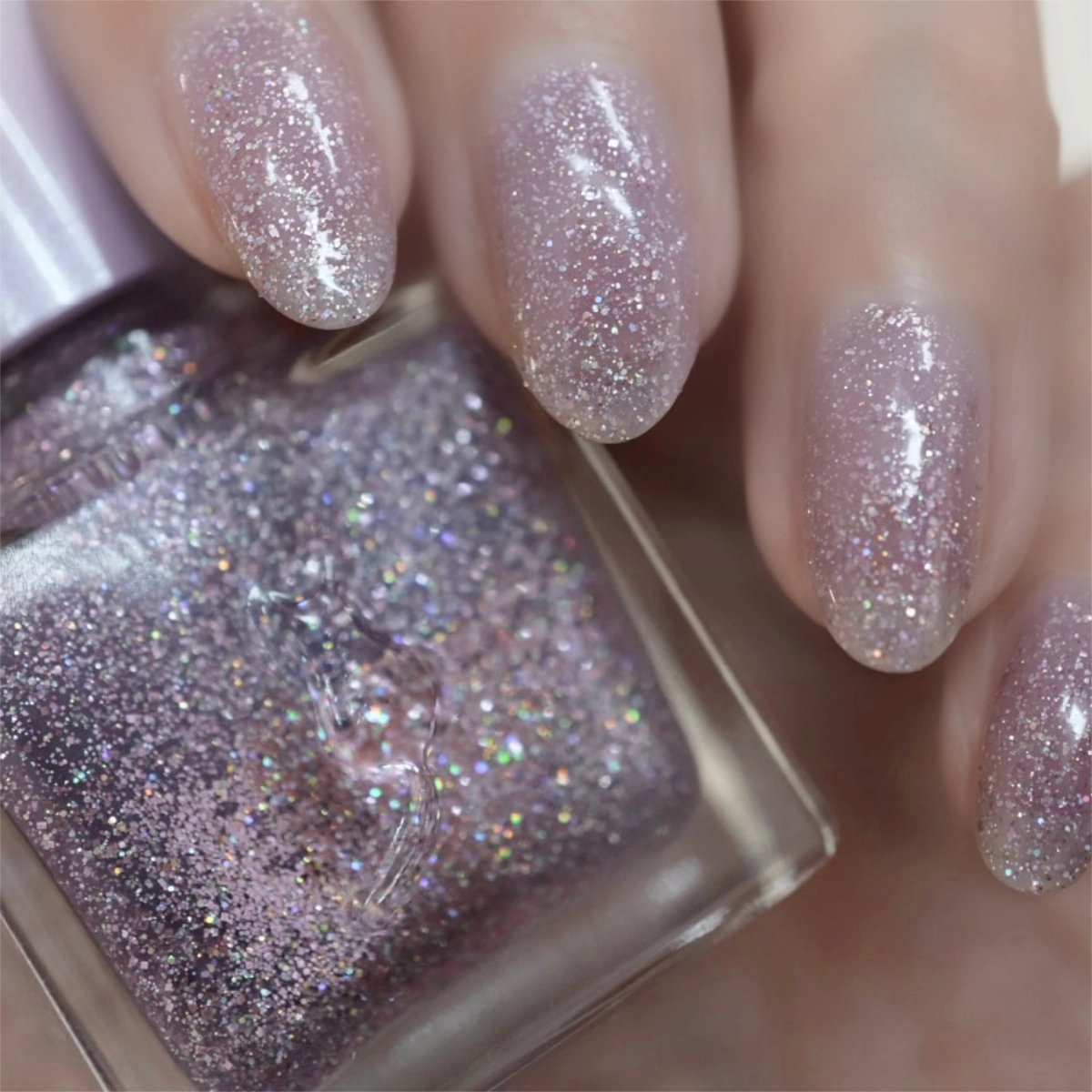 ネイルエス　purple snowing