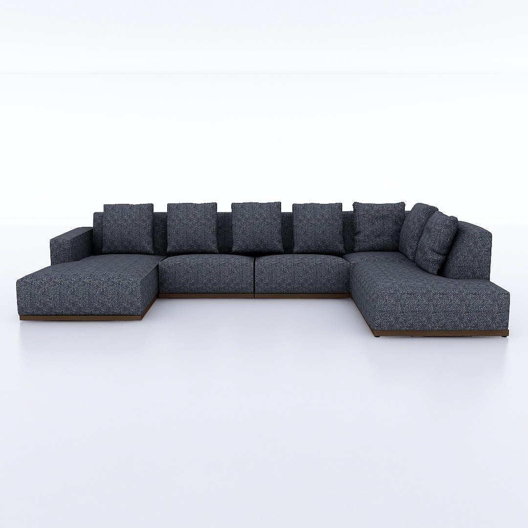 幅384cm】Otto(オット) U-shaped sofa 【向かって左シェーズ 