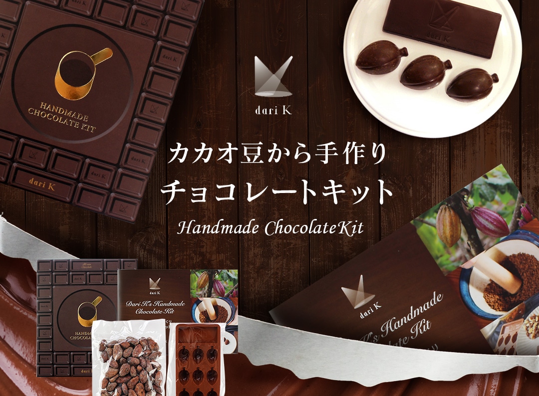 カカオ豆から手作りチョコレートキット 生カカオ豆、ブックレット